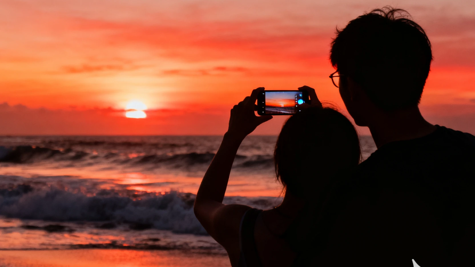 墾丁海灘剪影拍攝