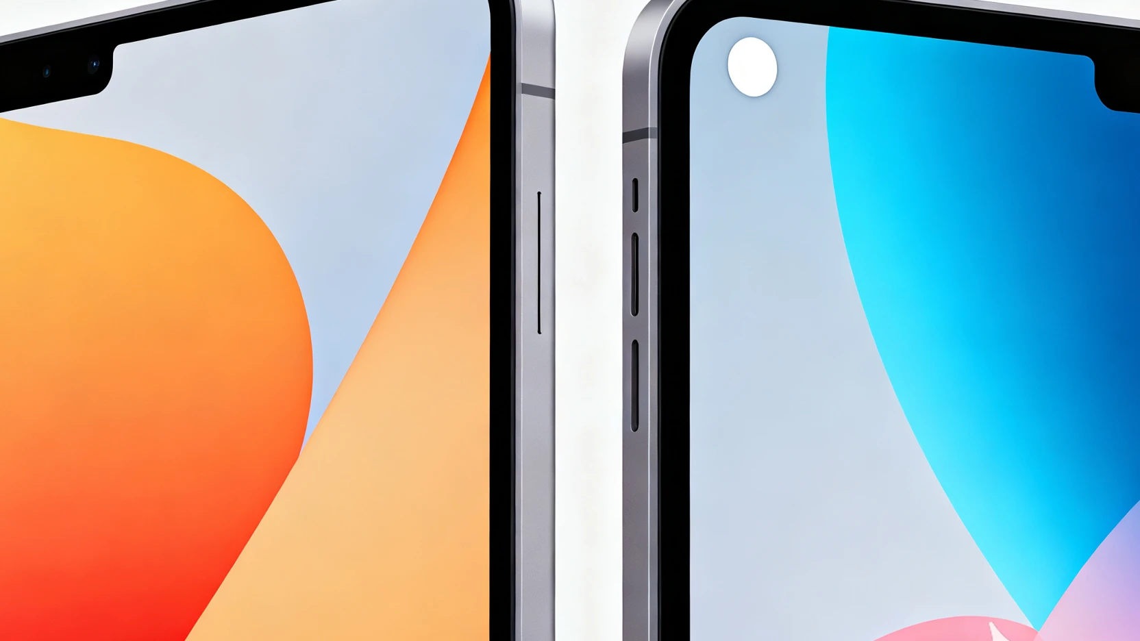 挖孔前鏡頭與傳統瀏海設計對比圖解