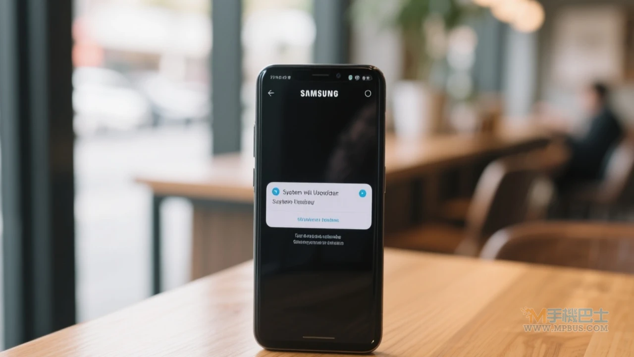 Samsung 手機顯示系統更新畫面