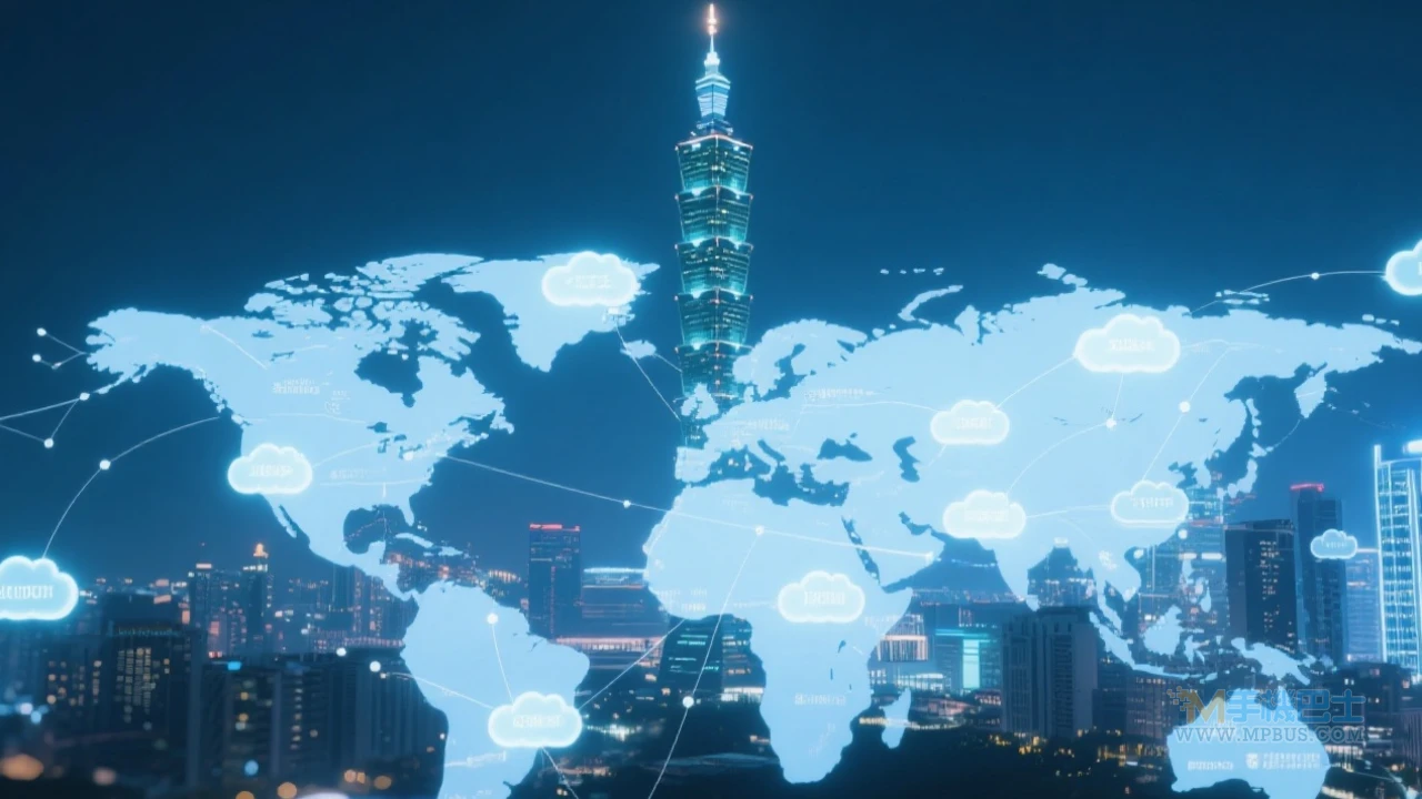 全球雲端節點示意圖