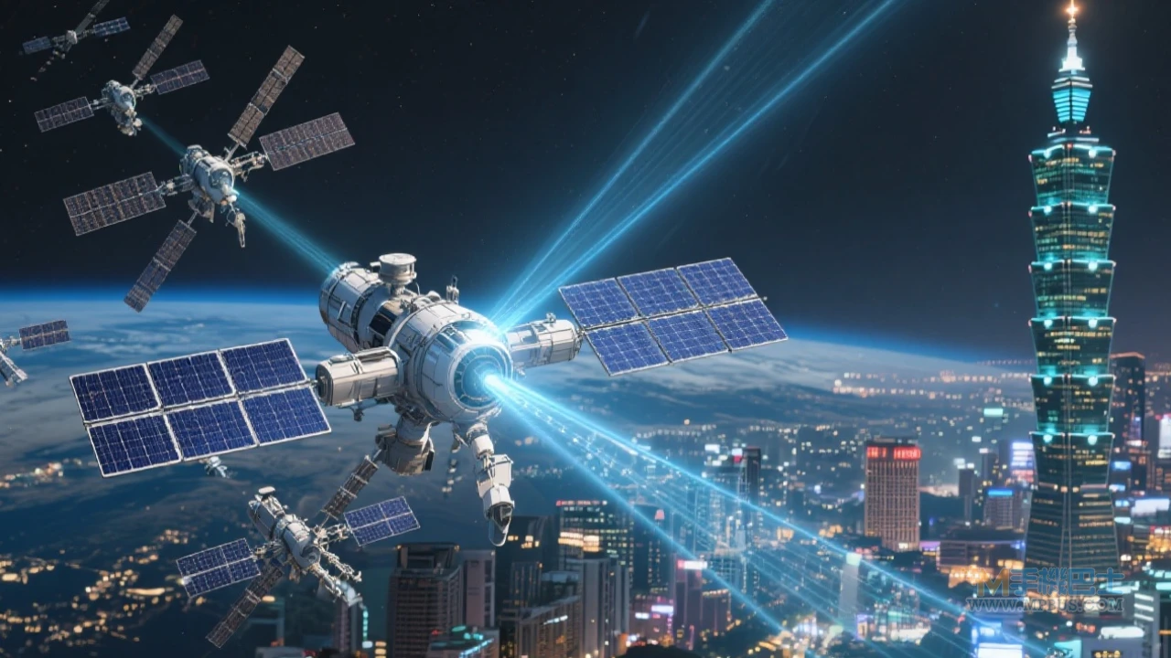 衛星光學傳輸示意圖